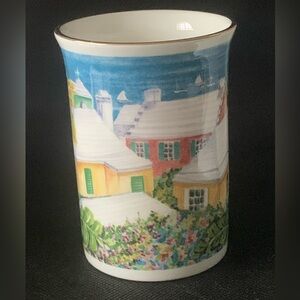 Vintage James Sadler Houses Mug Bermuda Island Fine Bone China England